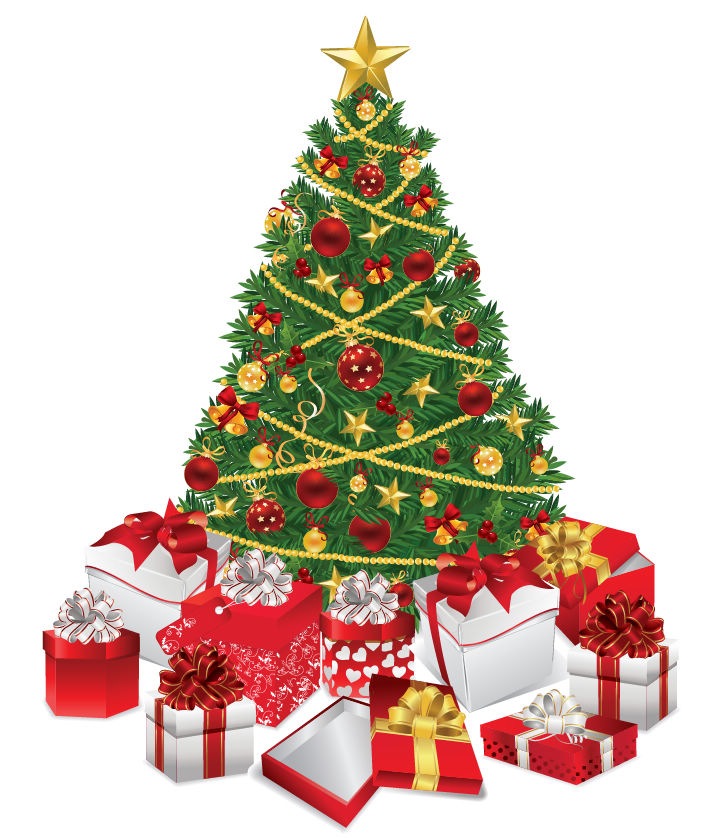 christmas tree with presents