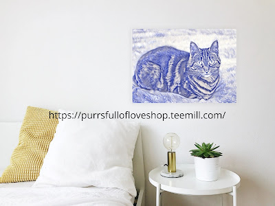 tabby cat wall art