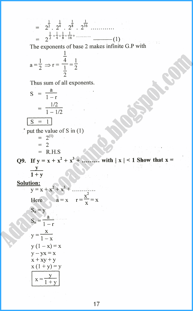 sequence-and-series-exercise-6-6-mathematics-11th