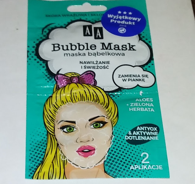 AA, Bubble Mask - maska bąbelkowa nawilżenie i świeżość.