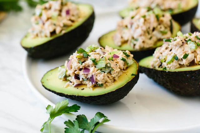 Tuna Stuffed Avocados #lunch #healthy