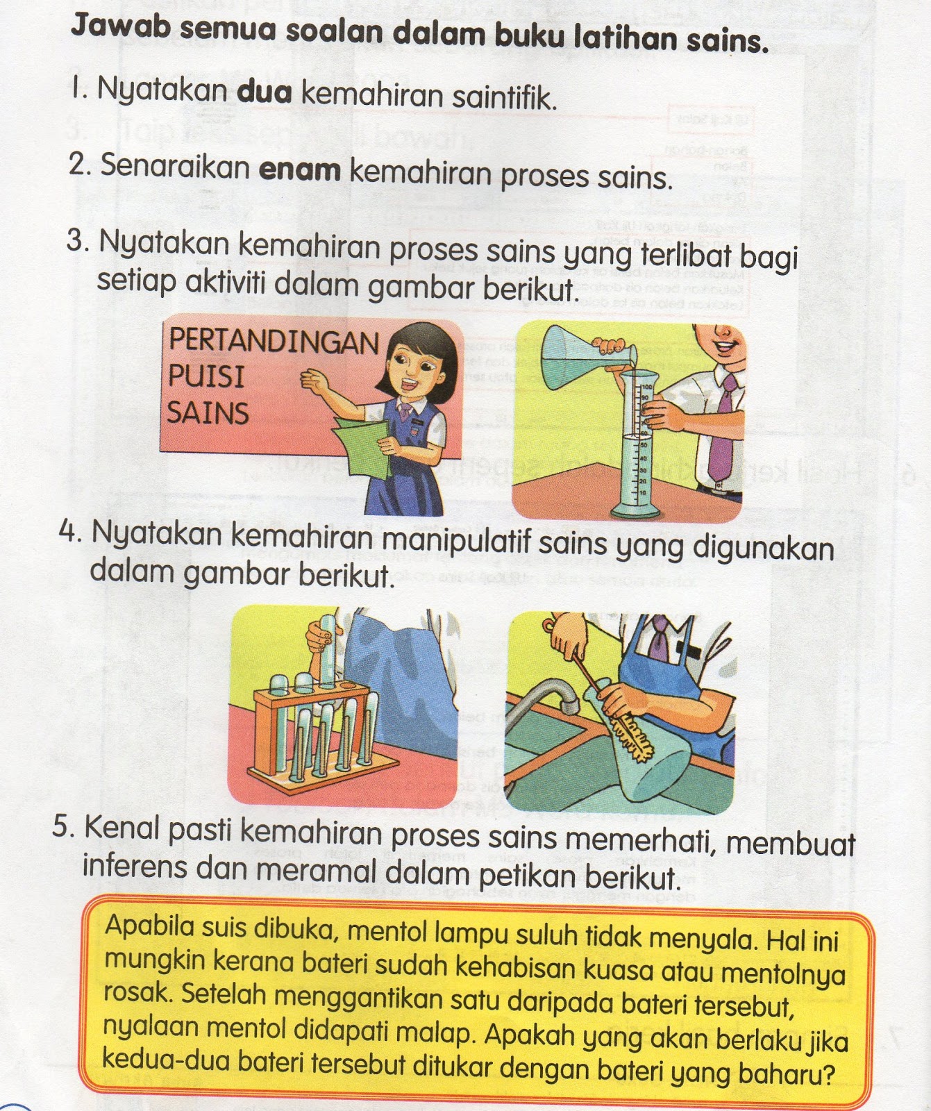 DUNIA SAINS DAN TEKNOLOGI: SOALAN UNIT 1