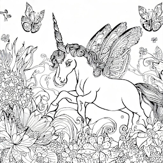 Este desenho para colorir de um unicórnio em um jardim colorido é a maneira perfeita de criar um momento de paz e tranquilidade.