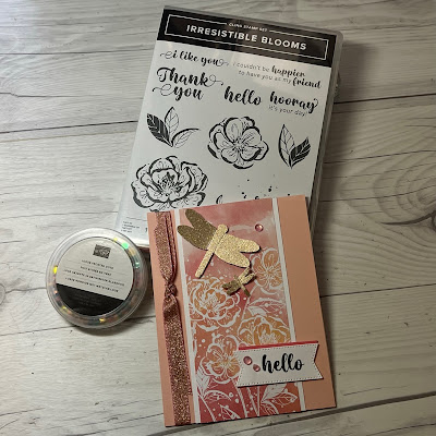 Dies and craft supplies used to create cards featuring Stampin' Up! Irresistible Blooms