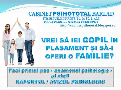 psiholog Barlad, cabinet psihologic PSIHOTOTAL Barlad