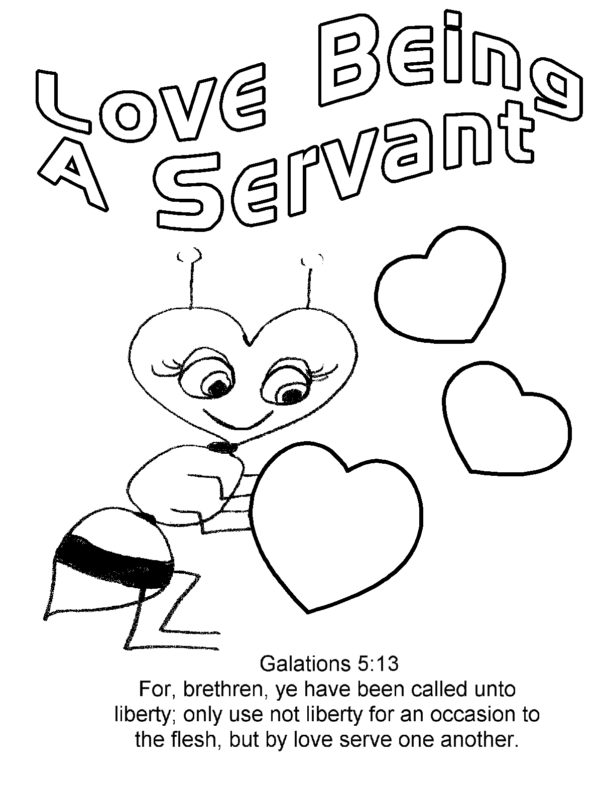 Love Bug For Jesus Coloring Pages