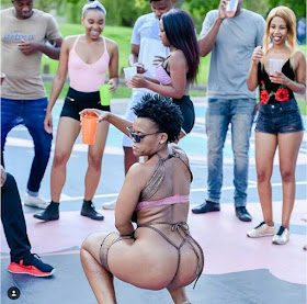  Photos: Controversial South African dancer, Zodwa Wabantu wears practically nothing on the set of new music video