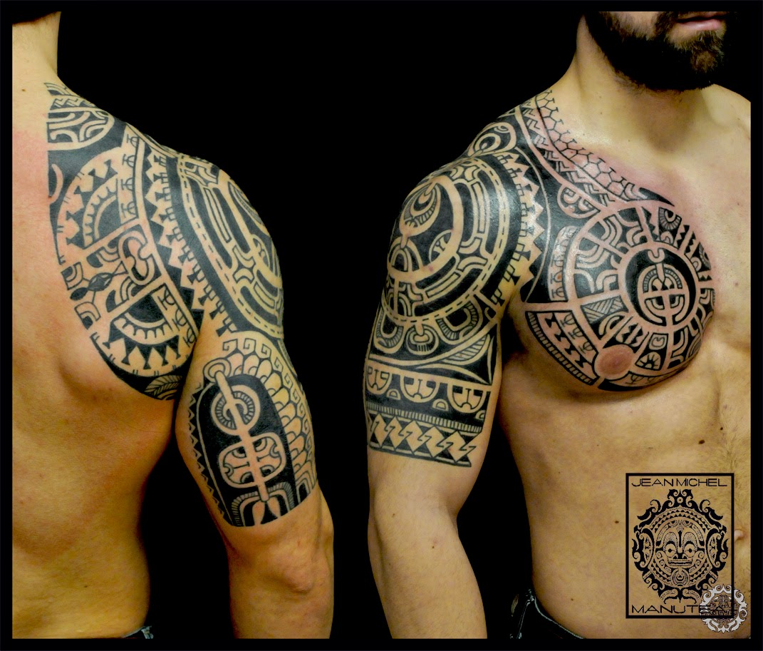 Tatouages polynesiens et nordic : maori polynesian tribal tatau