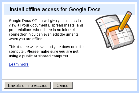 Odsad možete offline raditi sa Google Docs