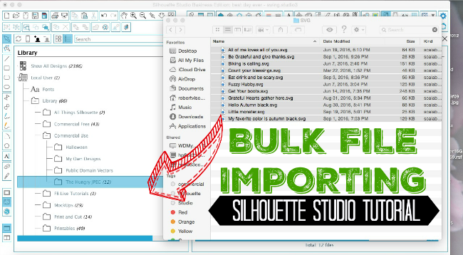 Download Bulk Importing Files Into Silhouette Studio Library Silhouette School