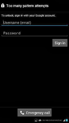 android too many pattern attempts