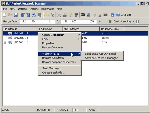 2 Scan Jaringan menggunakan SoftPerfect Network Scanner