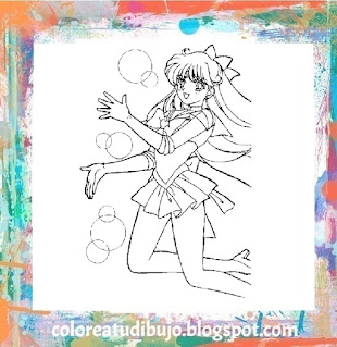 Princesa Serenity  Sailor moon para pintar