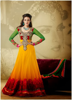 Latest Embroidered Churidar Suits