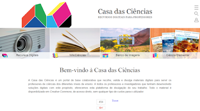 Biblioteca Rosae: UM «SITE» EM DESTAQUE (6): CASA DAS CIÊNCIAS