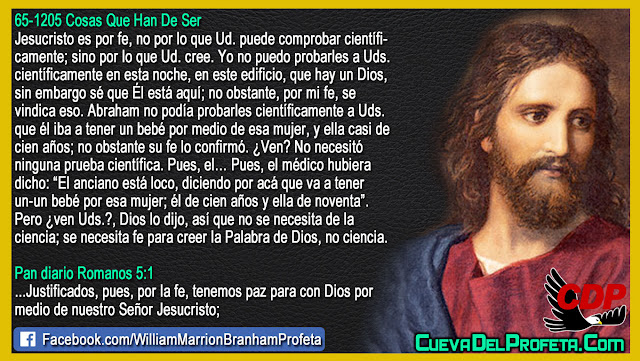 Se necesita fe para creer la Palabra de Dios no ciencia - Citas William Branham Mensajes