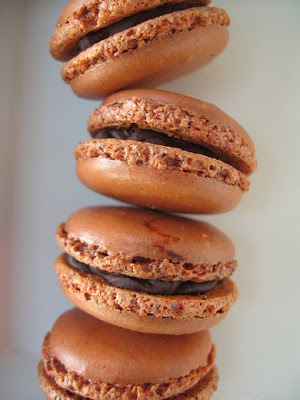 Les macarons au chocolat