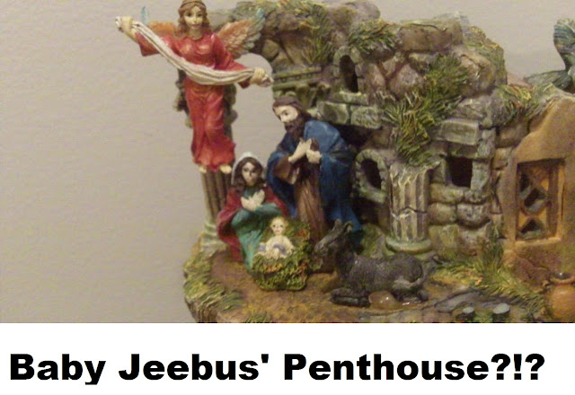 kitsch nativity scene