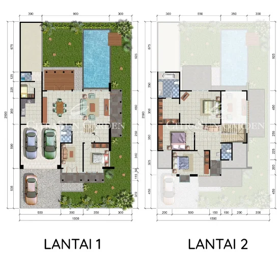 denah rumah minimalis 5 kamar tidur