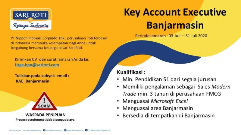 Lowongan Kerja SMA SMK PT Nippon Indosari Corpindo Tbk Juli 2020