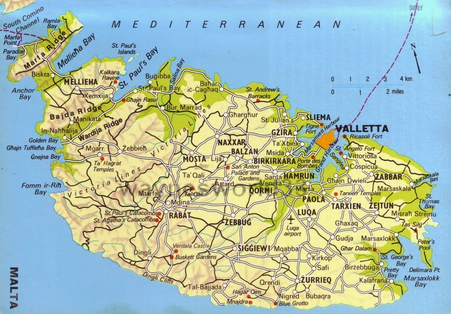 Map of Malta