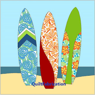 SURFBOARD QUILT BLOCK-OCEAN SURFING-HAWAIIAN SURF