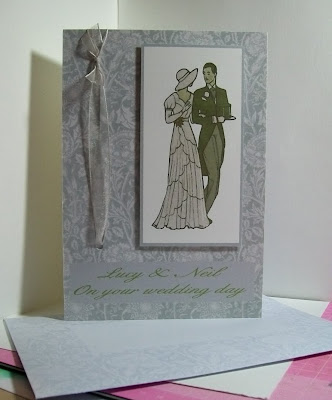 Art Nouveau inspired wedding card