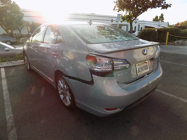 Lexus HS250h prior to collision repairs at Almost Everything Auto Body.