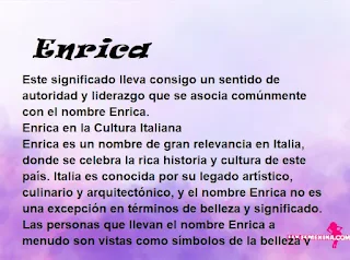 significado del nombre Enrica