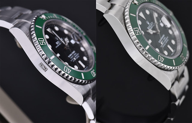 Comparar el nuevo y el viejo Rolex Submariner Verde "Fantasma" réplica de reloj