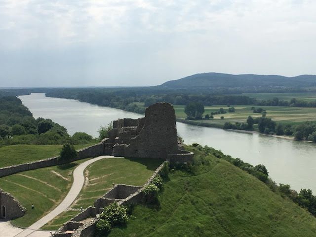 Devin Castle view from upper castle bratislava Slovakia