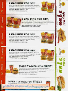 Free Printable Mcdonalds Coupons