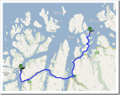 Tromso to Skjorvey