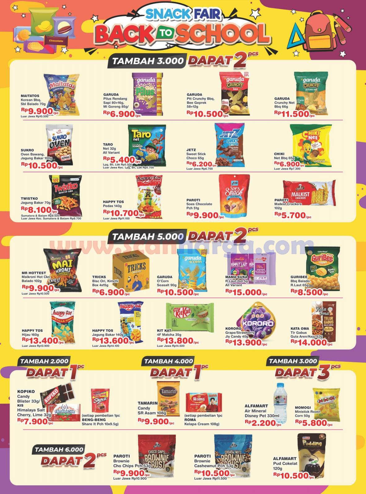 Promo Alfamart Back To School Snack Fair