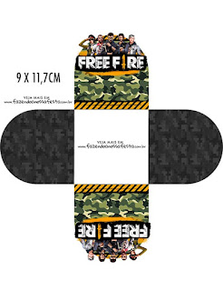 Free Fire: Cajas para Imprimir Gratis.