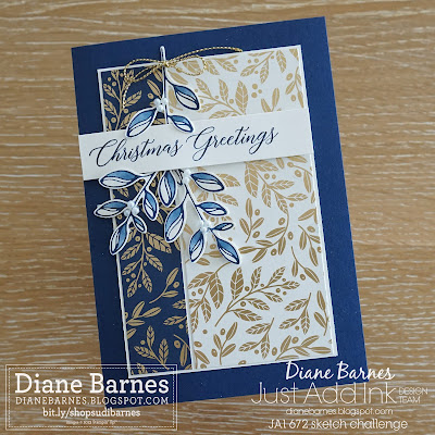 Handmade mistletoe Christmas cards for ways using Stampin' Up! Shining Brightly paper, Layering Leaves stamps, bough punch and Wishes All Round stamps and die bundle. Card by Diane Barnes - Independent Demonstrator in Sydney Australia - stampinupcards - colourmehappy - stamping