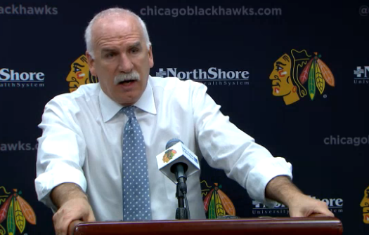 Joel Quenneville storms out of press conference