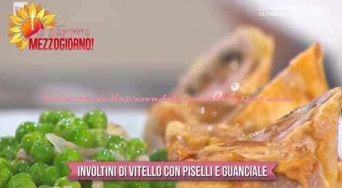 Involtini di vitello con piselli e guanciale ricetta Gian Piero Fava