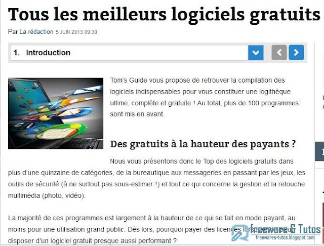 Le site du jour : les meilleurs logiciels gratuits 2013