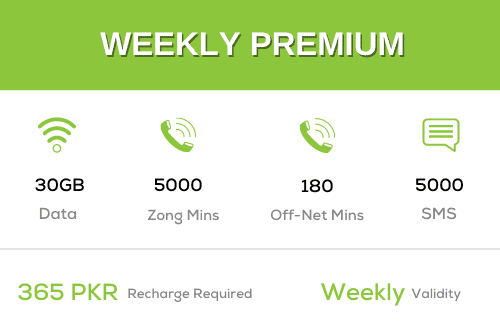 Zong Weekly Premium Offer
