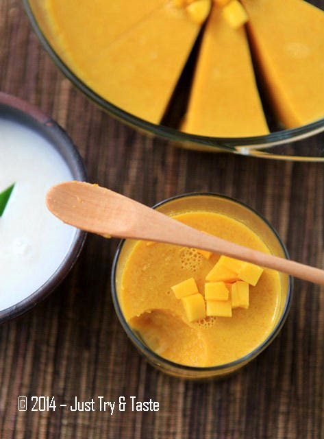 Just Try & Taste: Puding Mangga Nan Simple dengan Vla Susu