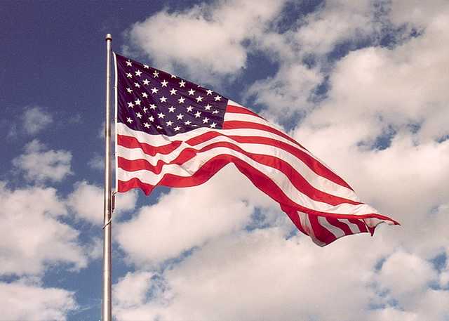 american flag waving in wind. wind, waving in