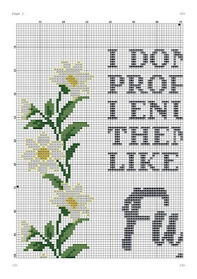 I don't spew profanities cross stitch - Tango Stitch