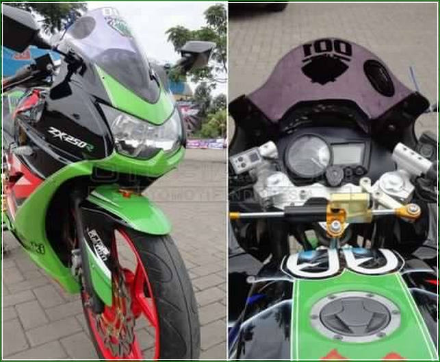 Modipikasi Kawasaki Ninja ZX 250R Racing Style - Cara Modifikasi Kawasaki Ninja 250 Karburator Biar Tambah Racing dan Kekar Gaya MotoSport Gede