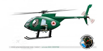 www.fertilmente.com.br - MD500E ou Hughes 500E é um tradicional modelo de Helicoptero Estado Unidense que foi contrabandeado para a Coreia do Norte