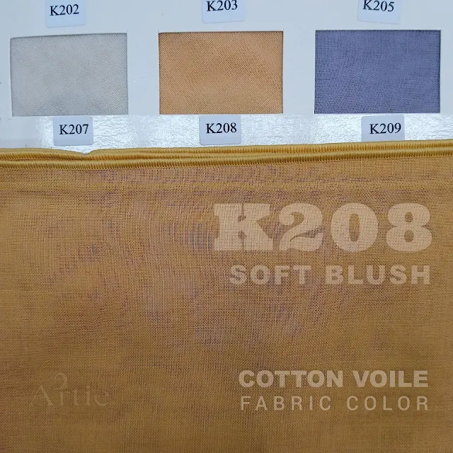 K208 soft blush cotton voile Japan
