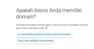 Pilih memiliki nama domain