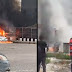 Lagos: Bank building under construction gutted by fire, 9 injured