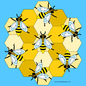 Bees mandala with a blank version to color!