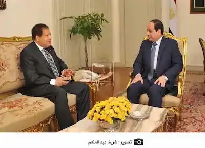 لقاء الدكتور أحمد زويل مع الرئيس المصري الحالي المشير عبد الفتاح السيسي